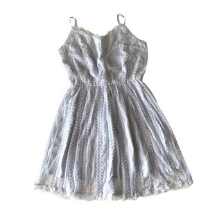 EUC pale blue lace Abercrombie & Fitch dress size M